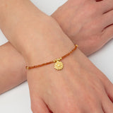 Armband mit Karneol und Sonnen Charm - Fleurs des Prés Jewelry