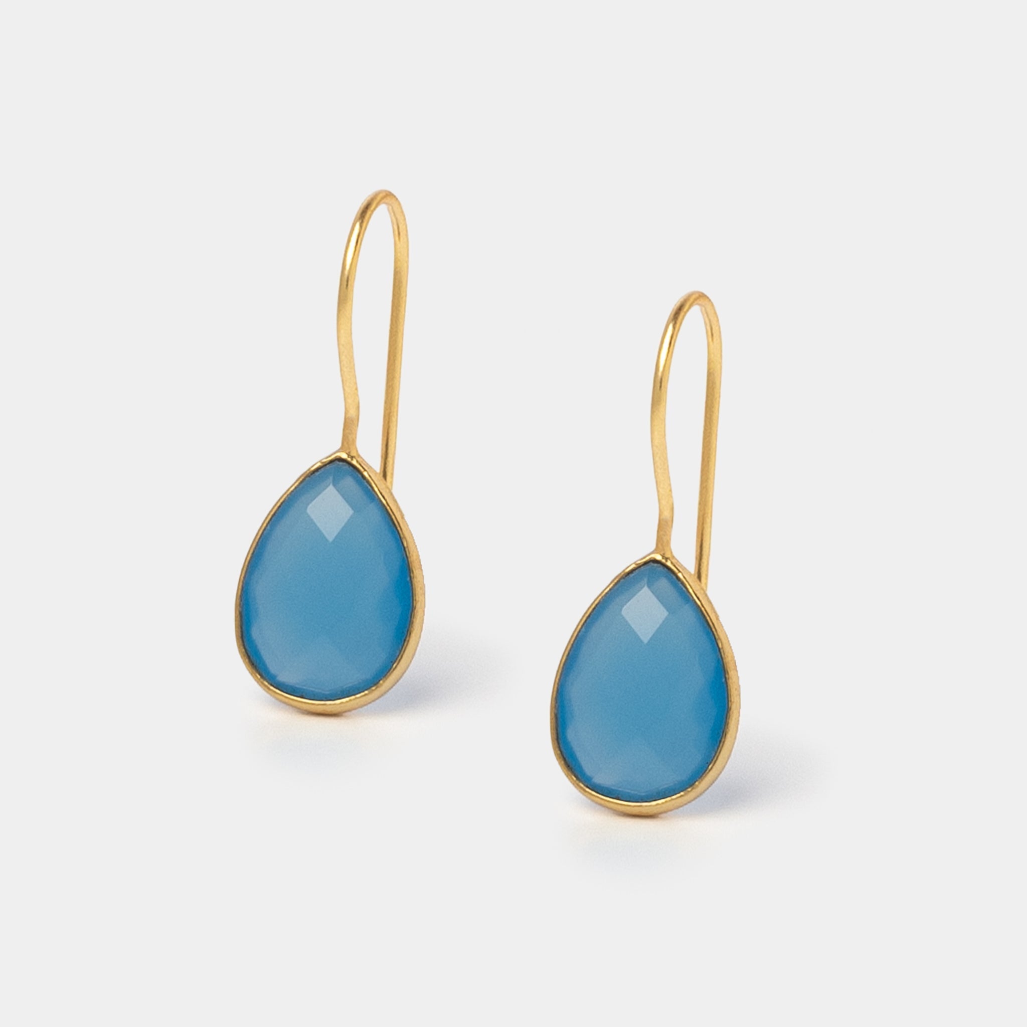 Ohrringe Lola Blue Chalcedony - Fleurs des Prés Jewelry