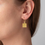 Ohrringe Maelle Square Brushed Gold - Fleurs des Prés Jewelry