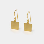 Ohrringe Maelle Square Brushed Gold - Fleurs des Prés Jewelry