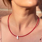 Halskette Dayna Red Onyx - Fleurs des Prés