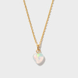 Halskette Mini Heart Opal Gold - Fleurs des Prés