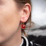 Ohrringe Amélie Red Onyx - Fleurs des Prés