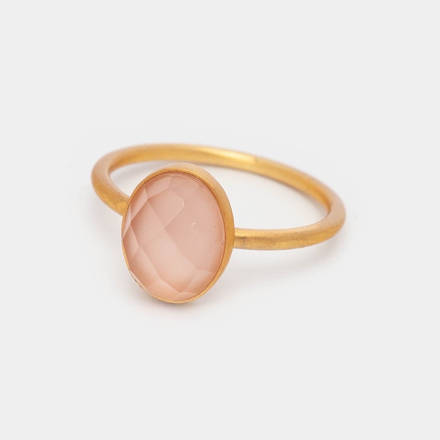 Ring Claire Pink Chalcedony - Fleurs des Prés